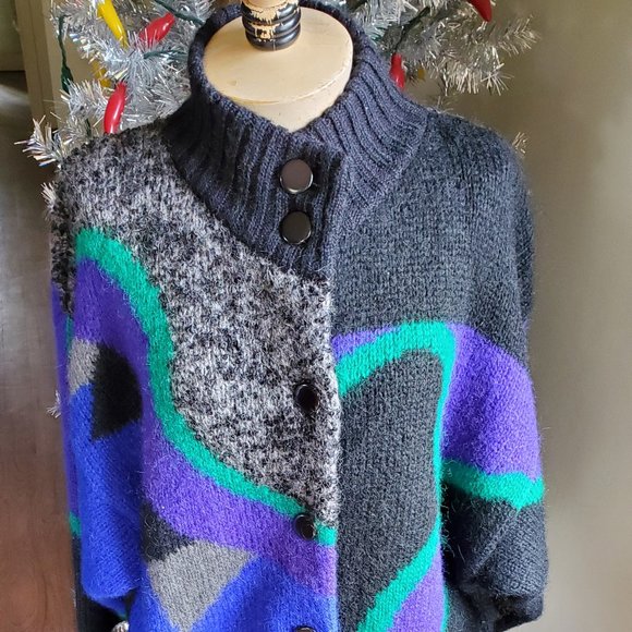 Vintage 80's mohair sweater - Picture 2 of 6